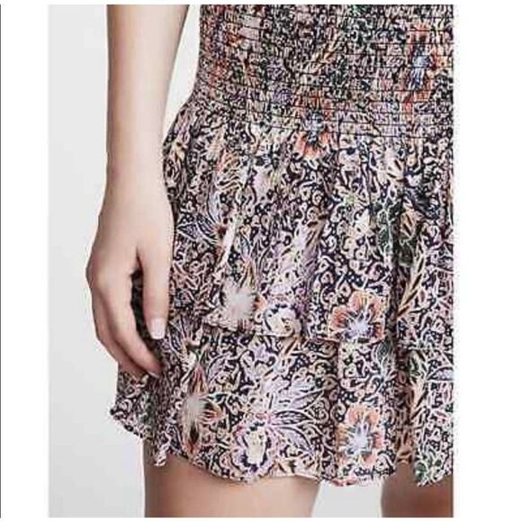 Rebecca Minkoff Frill Floral Print Raffle High Waisted Mini Skirt Size L - Picture 4 of 9